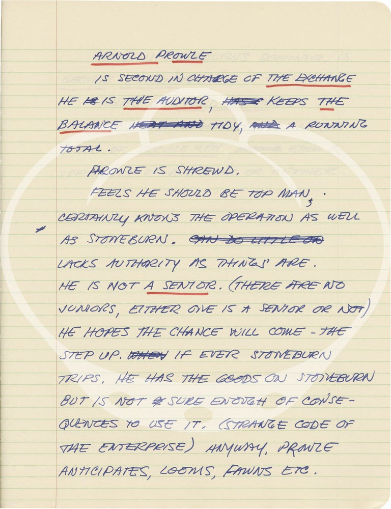 Archive of original typed and handwritten manuscripts and galleys for novels by Gerald A. Brown, 1960s-1990s