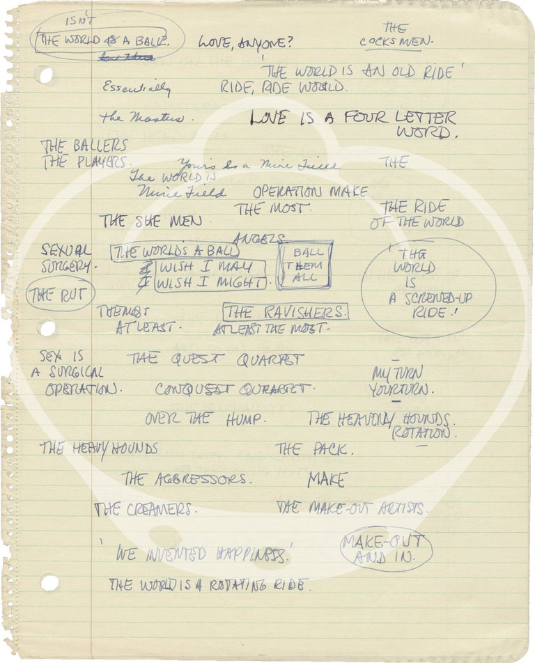 Archive of original typed and handwritten manuscripts and galleys for novels by Gerald A. Brown, 1960s-1990s