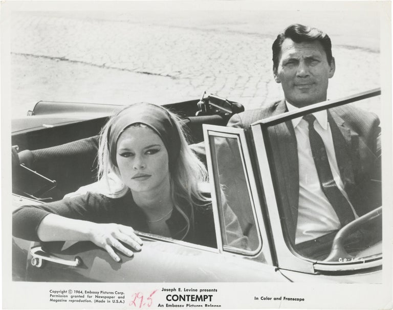 Book #150171] Contempt [Le Mepris] (Two original photographs from the US release of the 1963...