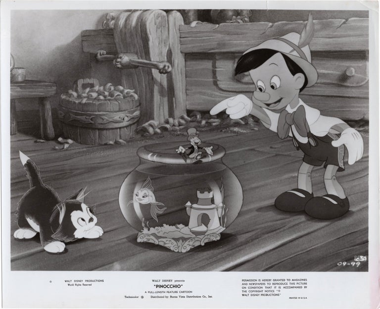 Book #150202] Pinocchio (Collection of five photographs from 1978 re-release of the 1940 animated...