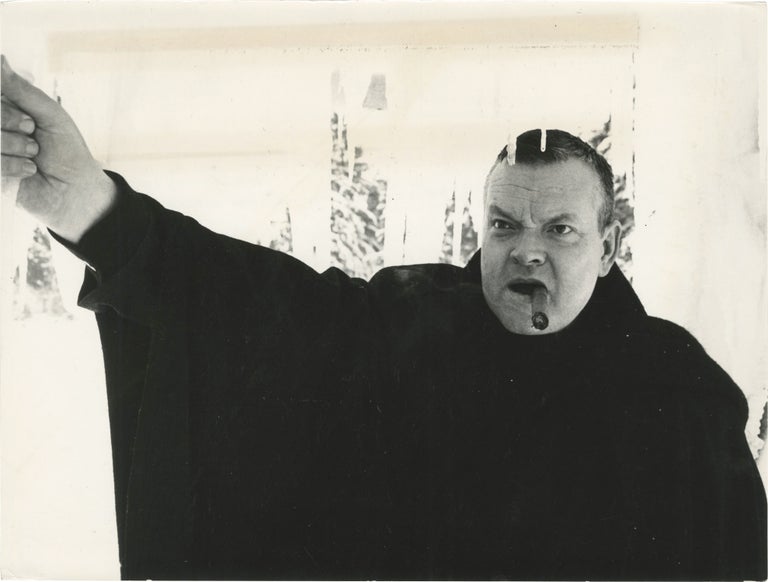 [Book #150262] Original photograph of Orson Welles in Austria, circa 1959. Orson Welles, subject.