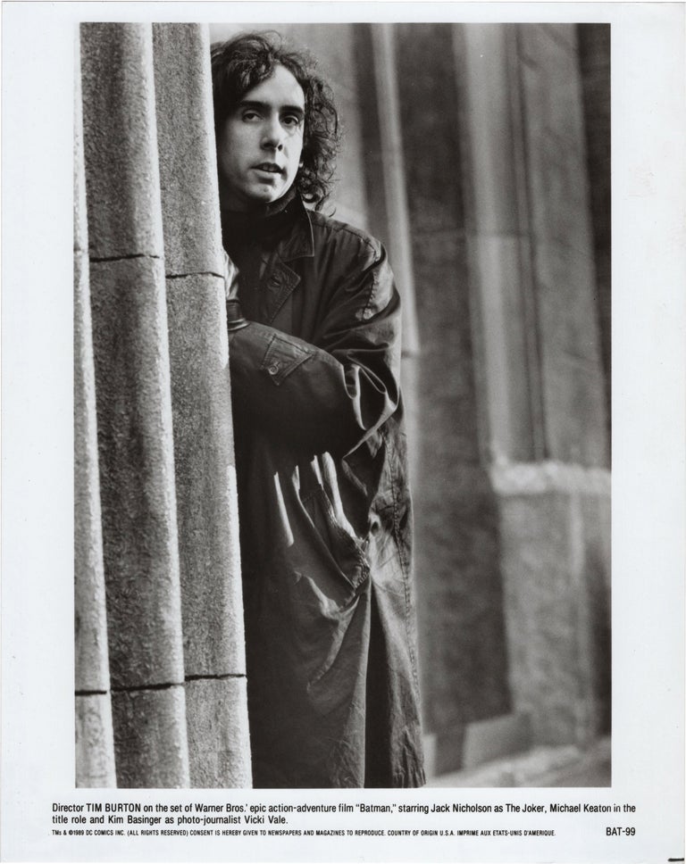 Book #150274] Batman (Original promotional photograph of Tim Burton from the 1989 film). Tim...