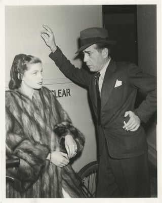 Book #150311] The Big Sleep (Original photograph of Lauren Bacall and Humphrey Bogart on the set...
