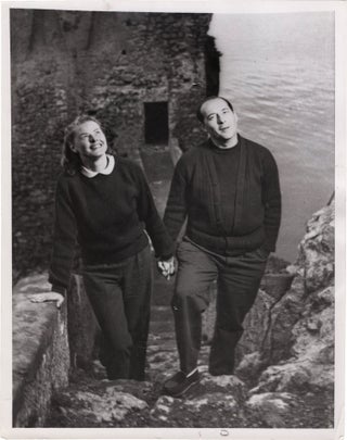 Book #150364] Photograph of Ingrid Bergman and Roberto Rossellini on Stromboli Island, Sicily,...
