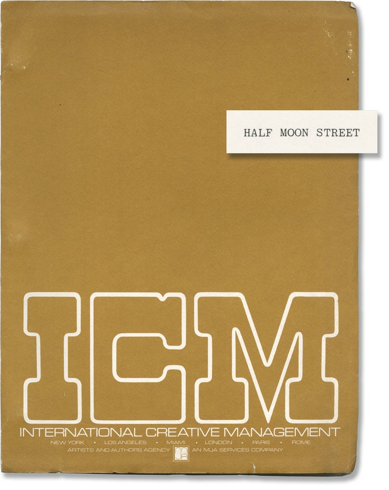 Book #150510] Half Moon Street (Original screenplay for the 1986 film). Michael Caine Sigourney...