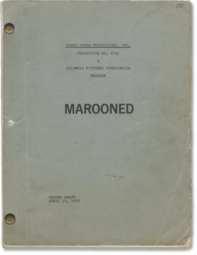 [Book #150580] Marooned. Frank Capra, Walter Newman, Martin Caidin, intended director producer, screenwriter, novel.