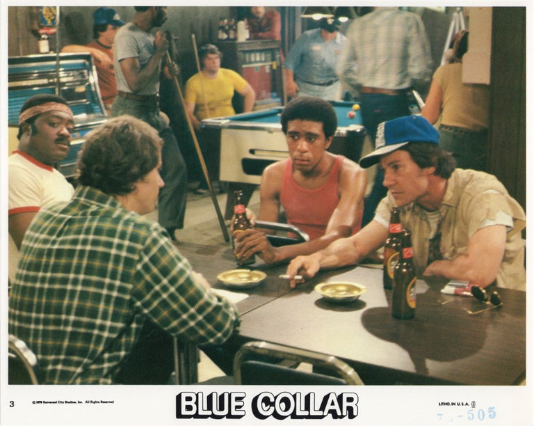 Book #150702] Blue Collar (Four original color photographs from the 1978 film). Paul Schrader,...