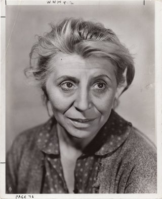 Book #150916] Original press portrait photograph of Blanche Yurka, 1942. Blanche Yurka, Madison...