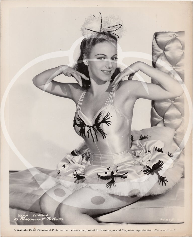 Two original publicity photographs of Vera Zorina, circa 1940s