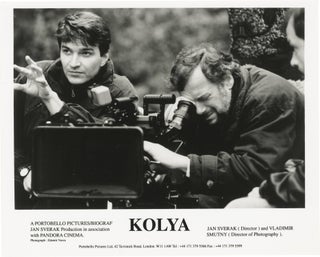 Book #151186] Kolya (Original photograph of Jan Sverak and cinematographer Vladimir Smutny on the...