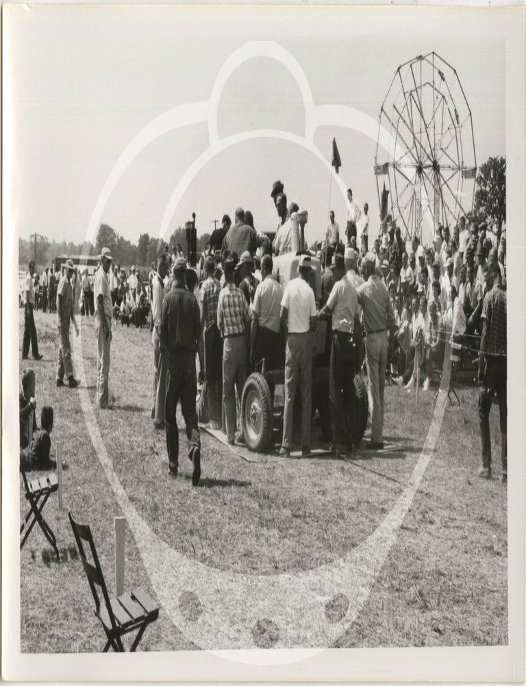 Archive of 12 vernacular photographs of a tractor pull at the Boone County Fair in Indianapolis, circa 1964