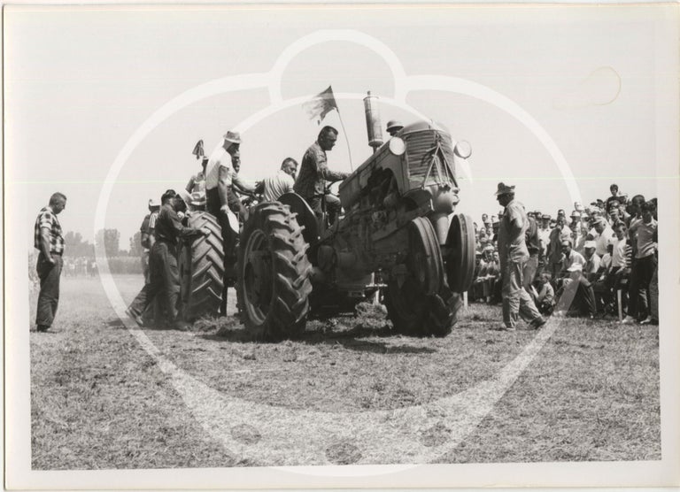 Archive of 12 vernacular photographs of a tractor pull at the Boone County Fair in Indianapolis, circa 1964