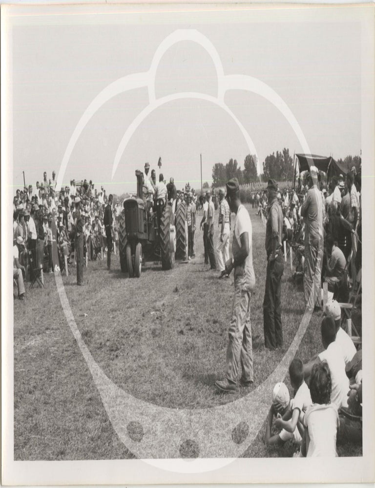Archive of 12 vernacular photographs of a tractor pull at the Boone County Fair in Indianapolis, circa 1964