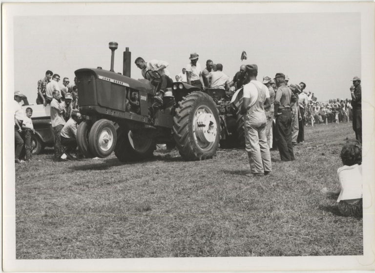 Archive of 12 vernacular photographs of a tractor pull at the Boone County Fair in Indianapolis, circa 1964