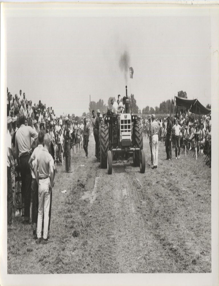 Archive of 12 vernacular photographs of a tractor pull at the Boone County Fair in Indianapolis, circa 1964