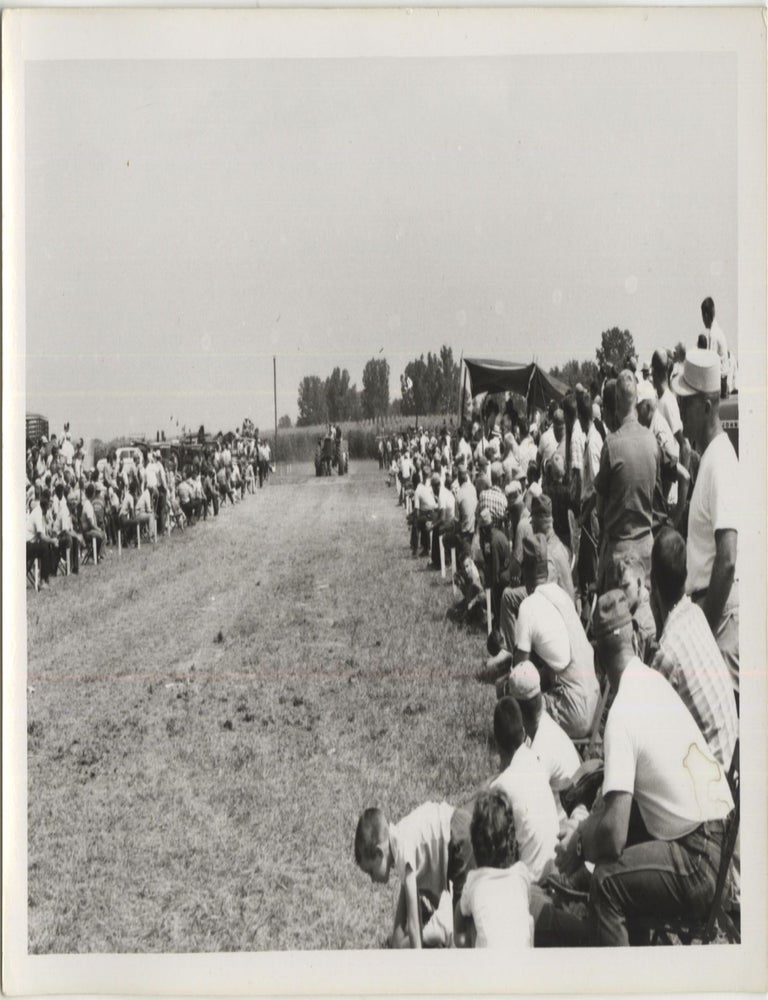 Archive of 12 vernacular photographs of a tractor pull at the Boone County Fair in Indianapolis, circa 1964