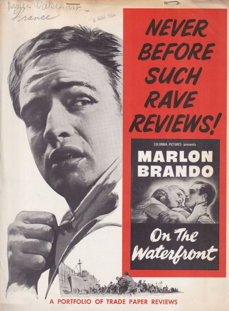 Book #151344] On the Waterfront (Original press kit for the 1954 film, with photographs). Elia...