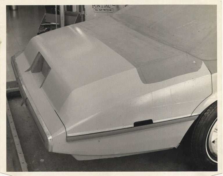Archive of ten vintage photographs of a full-size clay model Pontiac, circa 1970s