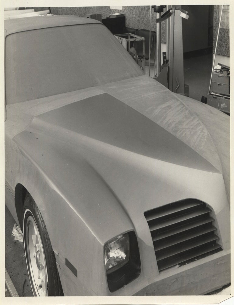 Archive of ten vintage photographs of a full-size clay model Pontiac, circa 1970s