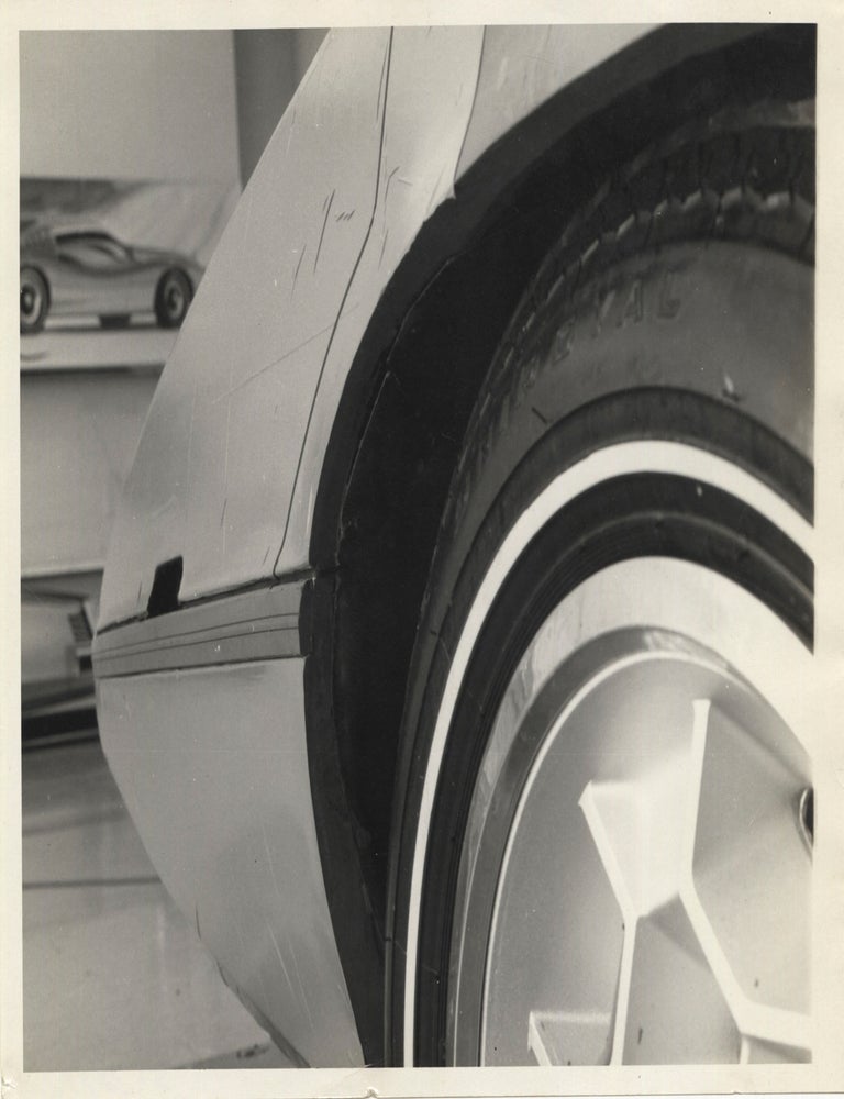 Archive of ten vintage photographs of a full-size clay model Pontiac, circa 1970s