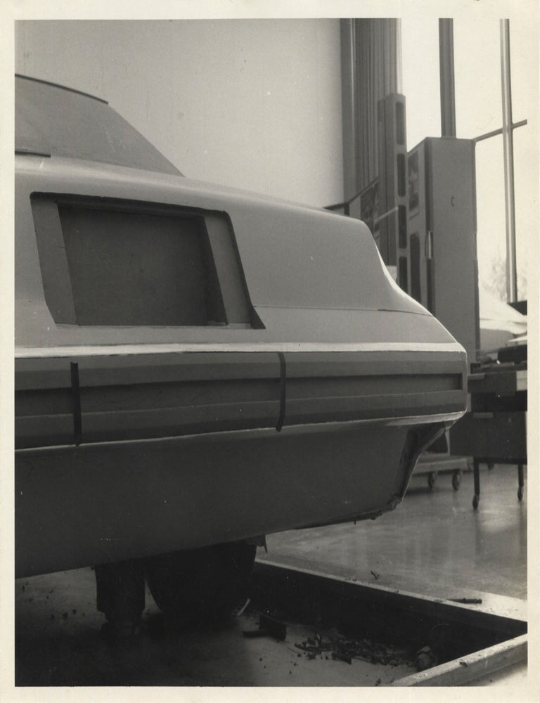 Archive of ten vintage photographs of a full-size clay model Pontiac, circa 1970s