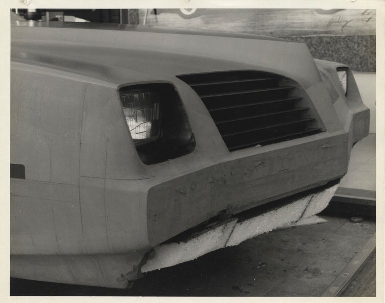 Archive of ten vintage photographs of a full-size clay model Pontiac, circa 1970s