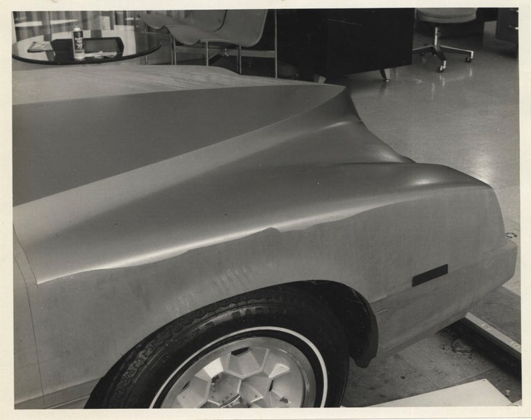 Archive of ten vintage photographs of a full-size clay model Pontiac, circa 1970s
