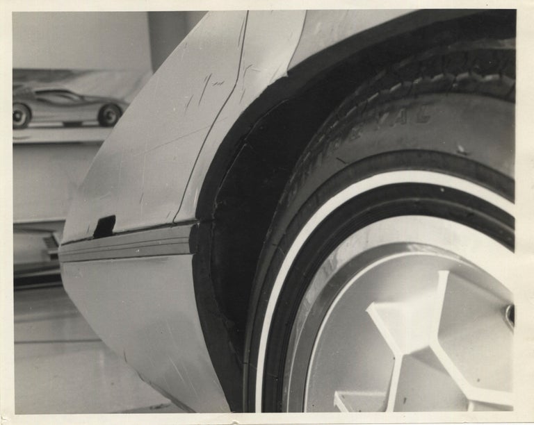 Archive of ten vintage photographs of a full-size clay model Pontiac, circa 1970s