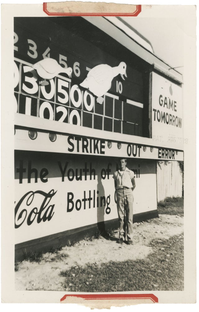 [Book #151362] Archive of advertising and photographs for a custom mechanical scoreboard firm in Miami, Florida, circa 1940s. Sports, Scoreboards, Americana.