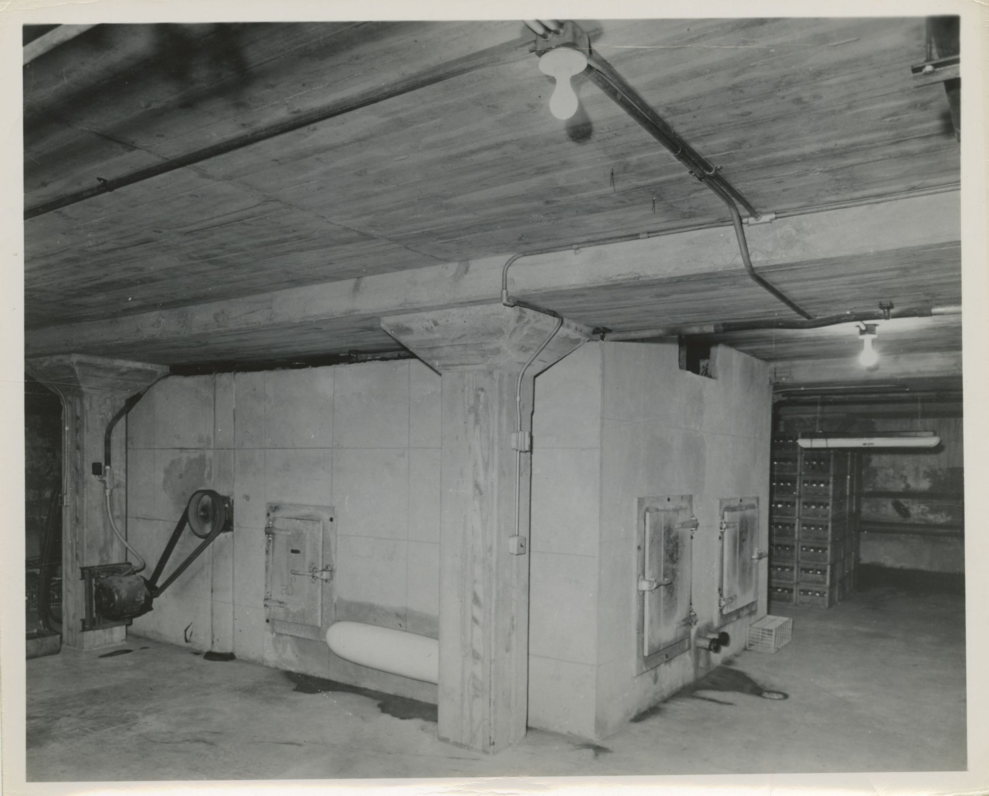 Collection of nine original photographs of industrial dairy freezers ...
