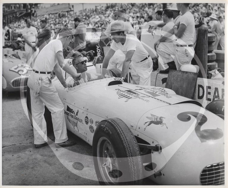Archive of two photo albums documenting Dean Van Lines racing team at the Indianapolis 500, 1955-1956