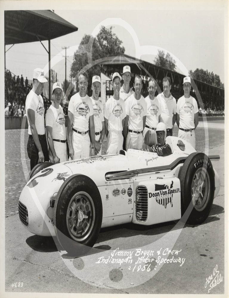 Archive of two photo albums documenting Dean Van Lines racing team at the Indianapolis 500, 1955-1956