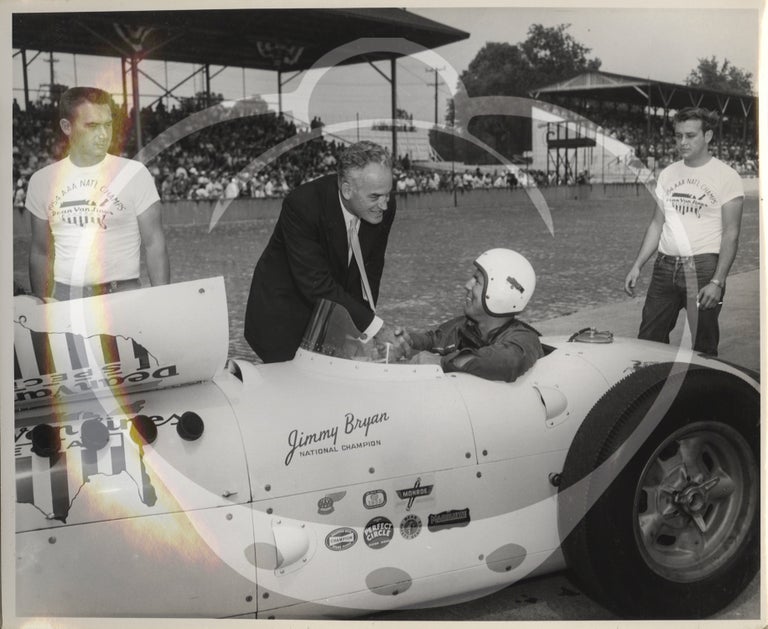 Archive of two photo albums documenting Dean Van Lines racing team at the Indianapolis 500, 1955-1956