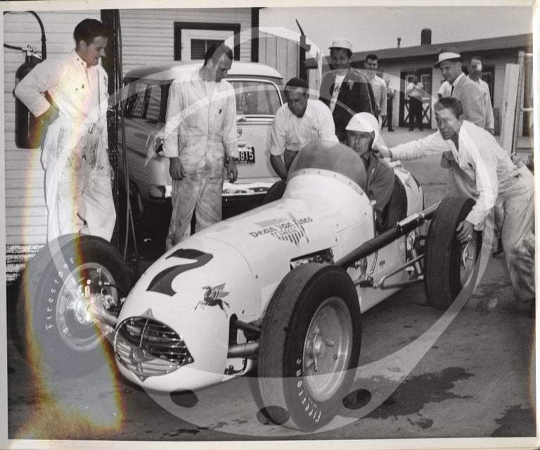 Archive of two photo albums documenting Dean Van Lines racing team at the Indianapolis 500, 1955-1956