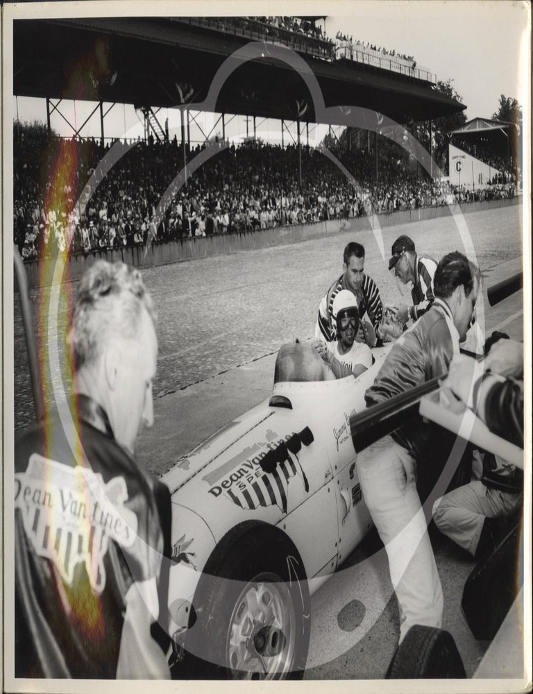 Archive of two photo albums documenting Dean Van Lines racing team at the Indianapolis 500, 1955-1956