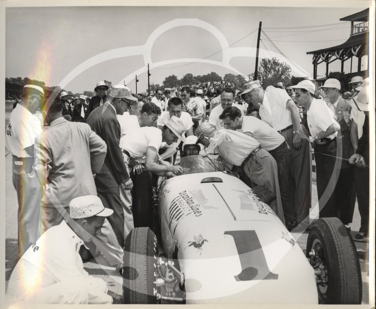 Archive of two photo albums documenting Dean Van Lines racing team at the Indianapolis 500, 1955-1956