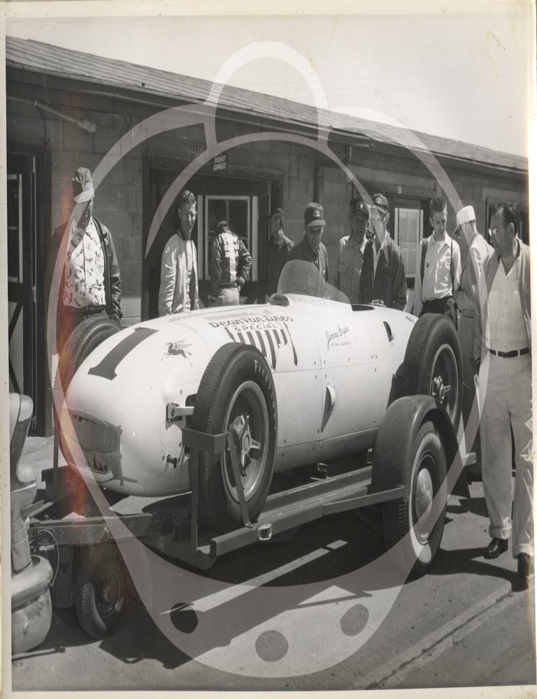 Archive of two photo albums documenting Dean Van Lines racing team at the Indianapolis 500, 1955-1956