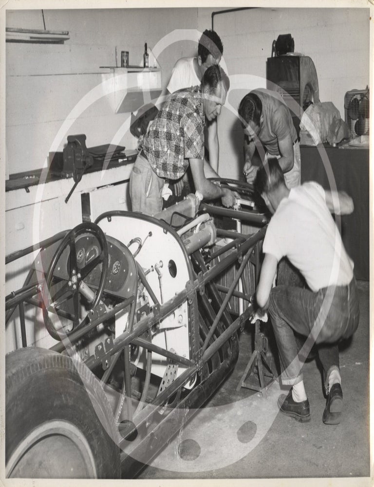 Archive of two photo albums documenting Dean Van Lines racing team at the Indianapolis 500, 1955-1956