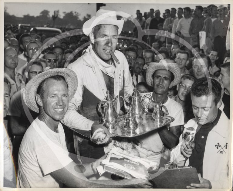 Archive of two photo albums documenting Dean Van Lines racing team at the Indianapolis 500, 1955-1956