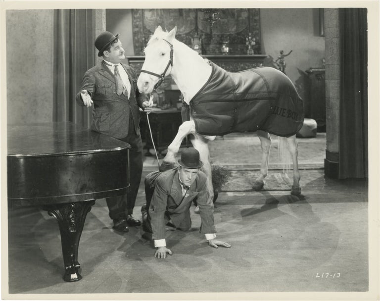 Book #151442] Wrong Again (Collection of 7 original photographs from the 1929 film). Oliver Hardy...