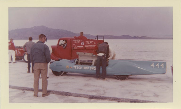 Archive of 163 vernacular photographs of speed runs at Bonneville, 1960-1963