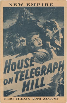 Book #151503] House on Telegraph Hill (Original herald for the 1951 film noir). Robert Wise, Dana...