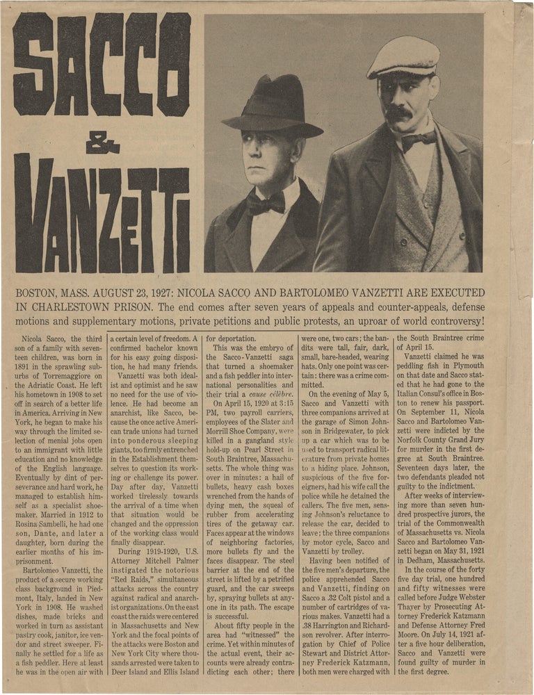 Sacco and Vanzetti