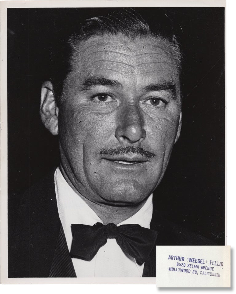 Book #151626] Original photograph of Errol Flynn by Weegee, circa 1950s. Errol Flynn, Arthur...