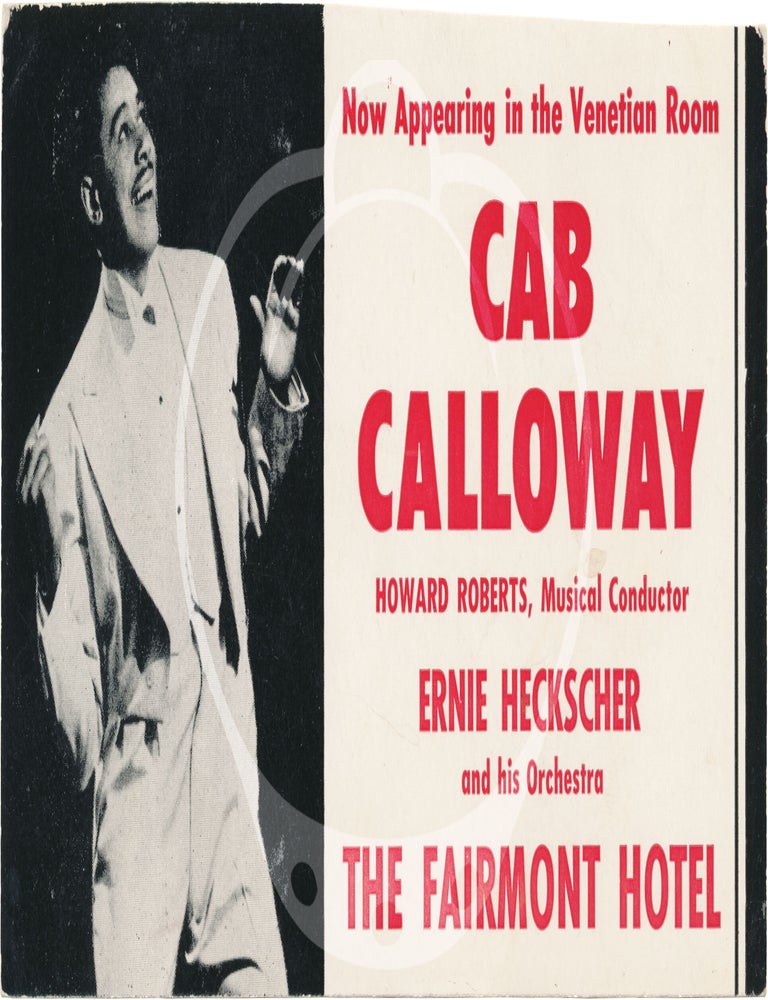 Collection of ten original promotional cards advertising performances at the Venetian Room at the Fairmont Hotel in San Francisco, 1957-