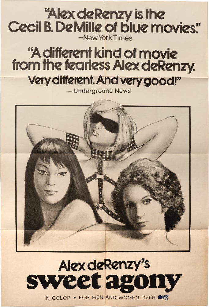 Book #151669] Sweet Agony (Original poster for the 1974 adult film). Alex de Renzy, Claire James...