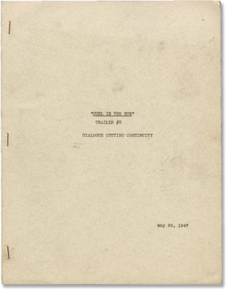 Book #151728] Duel in the Sun (Original Post-production Trailer #3 Dialogue Cutting Continuity...