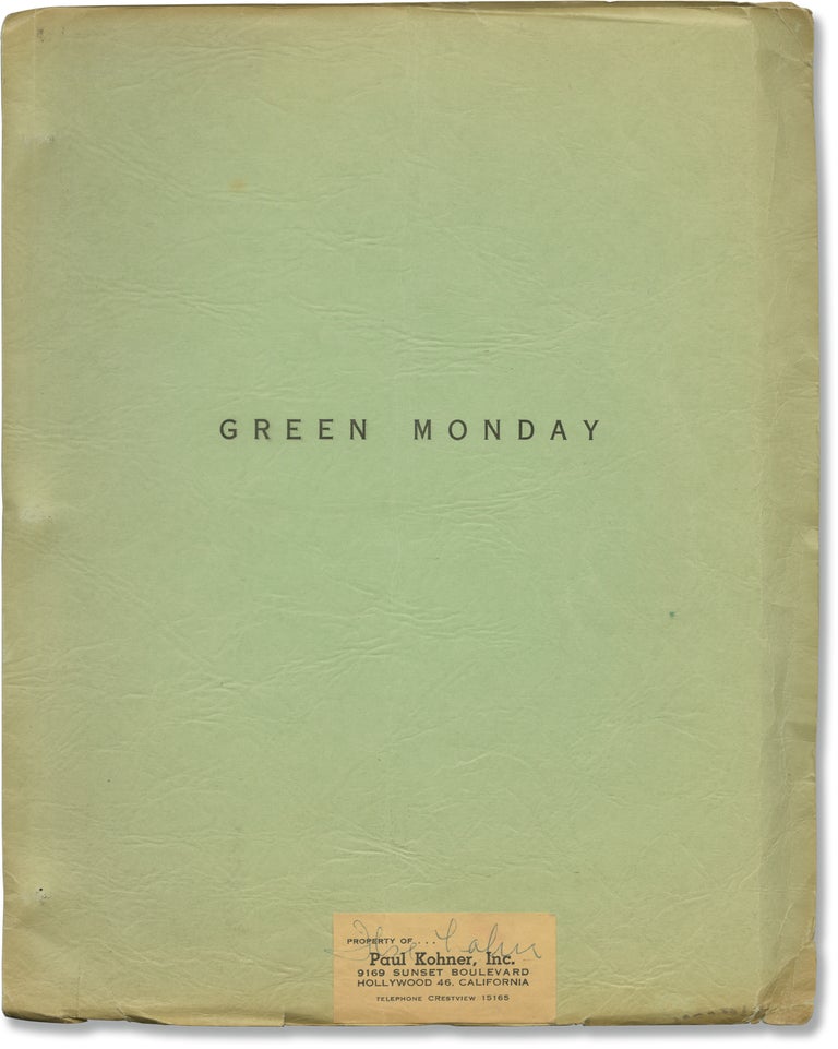Book #151970] Green Monday (Original screenplay for an unproduced film). Ward Moore, Simon...