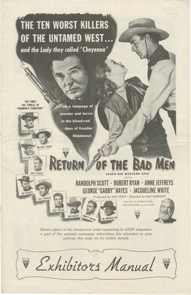 Book #152061] Return of the Bad Men (Original pressbook for the 1948 film). Ray Enright, Luci...