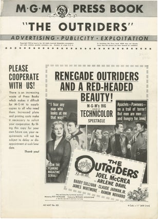 Book #152066] The Outriders (Original pressbook for the 1950 film). Roy Rowland, Irving Ravetch,...